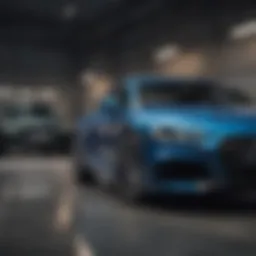 Showroom showcasing a variety of vehicles