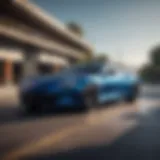 Innovative Auto Financing Solutions Modern vehicle on a sleek road