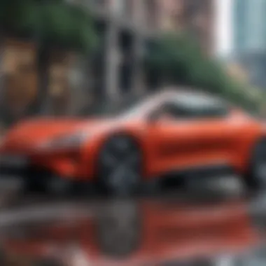 Cutting-Edge Electric Car Model Sleek Electric Vehicle