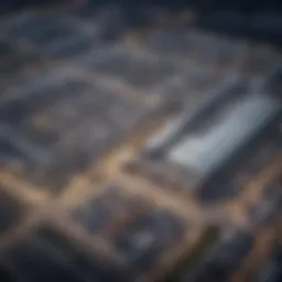 Aerial view of a modern automotive manufacturing facility