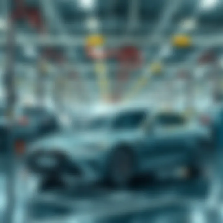 A schematic of the automotive supply chain showing suppliers and discounts