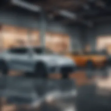 Diverse Selection of Automobiles Car dealership lot with various models