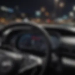 Luxury car dashboard with advanced technology