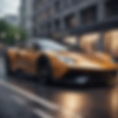 Elegance in Motion Luxury sports car in motion