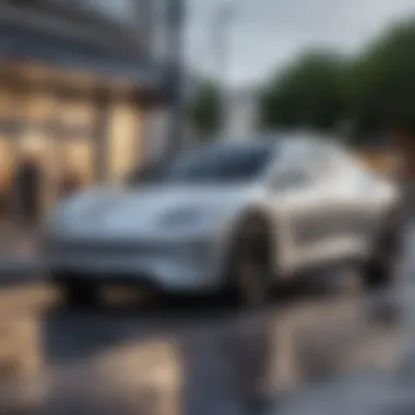 Powering the Future Sleek electric car charging