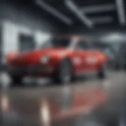 Luxurious VW showroom in Los Angeles