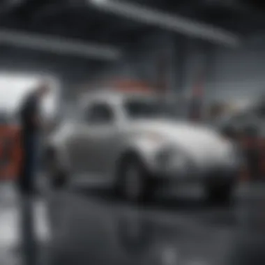 Precision in Action: VW Technicians at Work Expert VW technicians performing maintenance