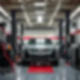 Interior view of the Willis Cadillac Service Department showcasing advanced equipment.