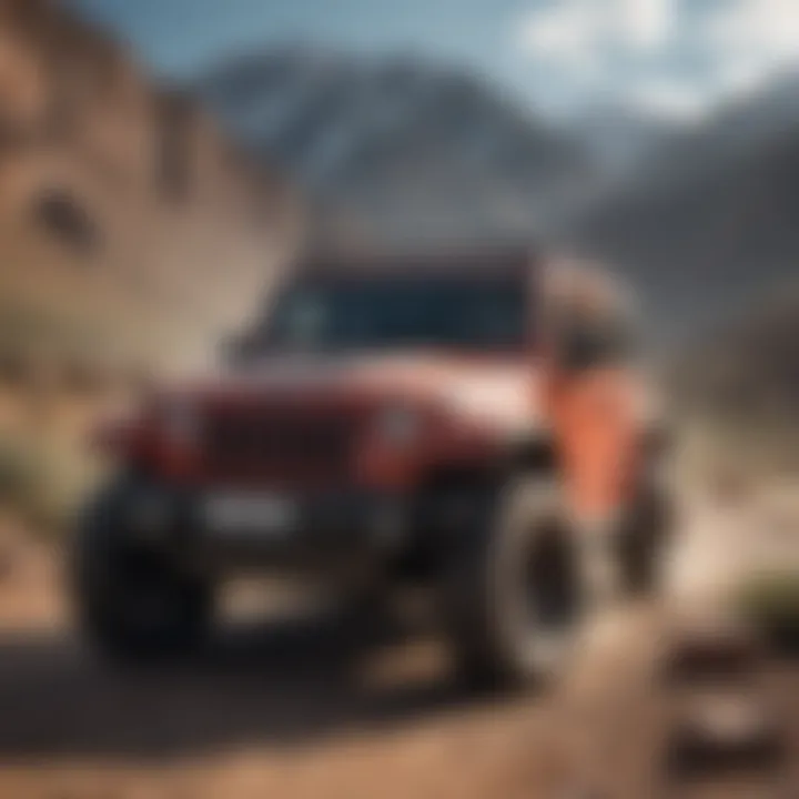 Winners Circle Jeep in rugged terrain