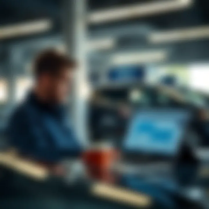 Customer using a scheduling tool on a laptop at Wondries Ford