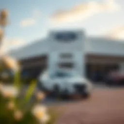 Exterior view of Wondries Ford dealership showcasing the service center