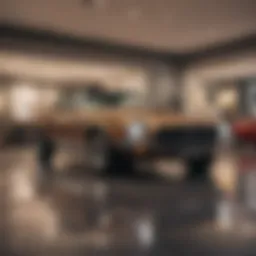 Luxurious interior of Woodstock CDJR showroom